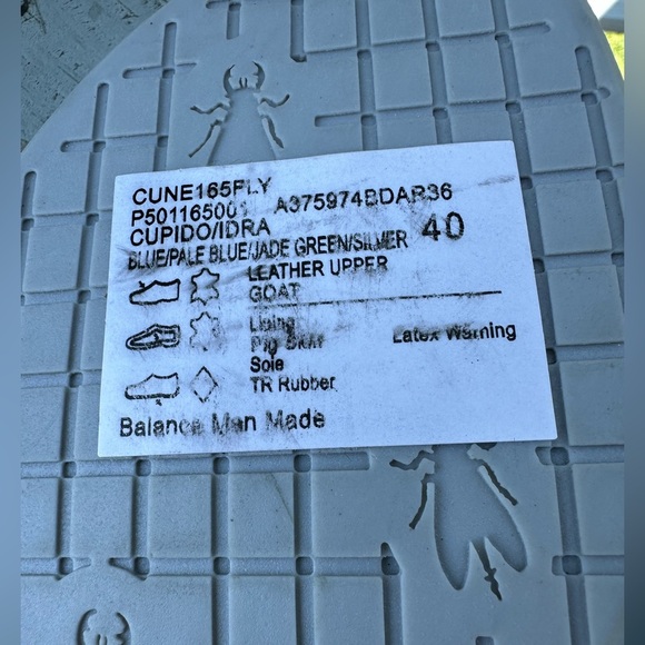 FLY LONDON Sz 40 Cune 65Fly Leather Multi Ankle Strap Sandals Blue Jade Silver - Picture 12 of 15